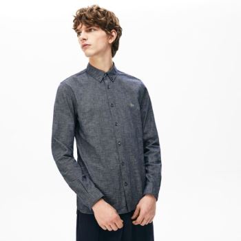 Lacoste Checkered Cotton Shirt Pánské - Šortky Tmavě Blankyt Blankyt | CZ-7hYJkS